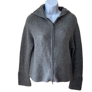 Cardigan Hoodie Sweater Alexandra Bartlett‎ 100% Lambswool women’s size medium